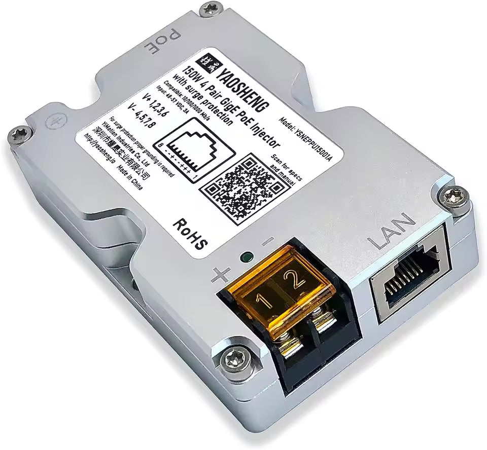150W PoE Injector for Residential Starlink Dishy 48-57DCV Input