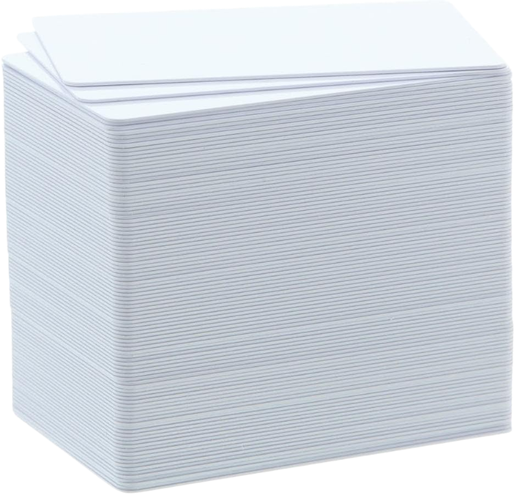 100 blank white thick cards