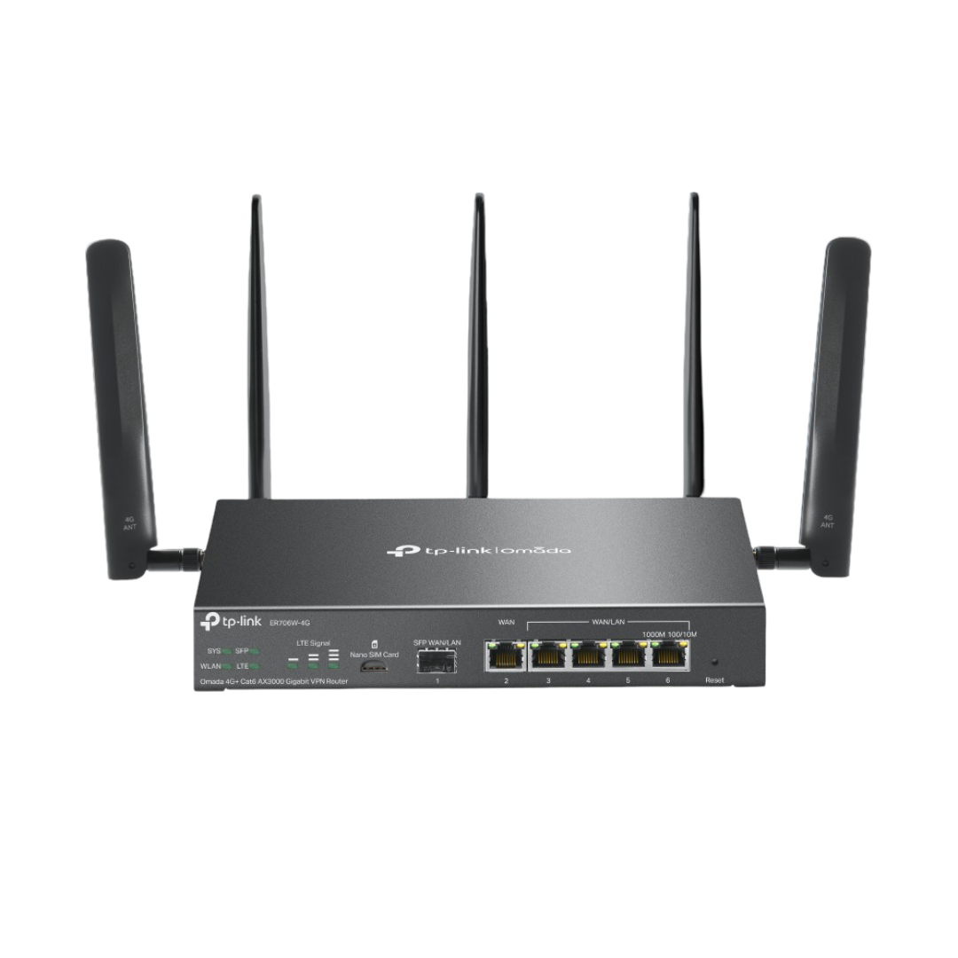 ER706W-4G - Omada 4G+ Cat6 AX3000 Gigabit VPN Gateway