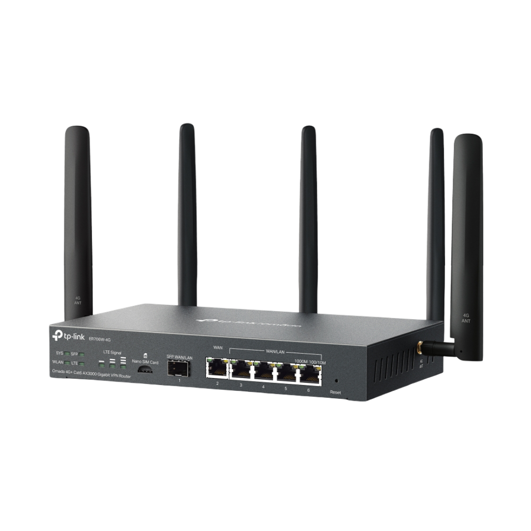 ER706W-4G - Omada 4G+ Cat6 AX3000 Gigabit VPN Gateway