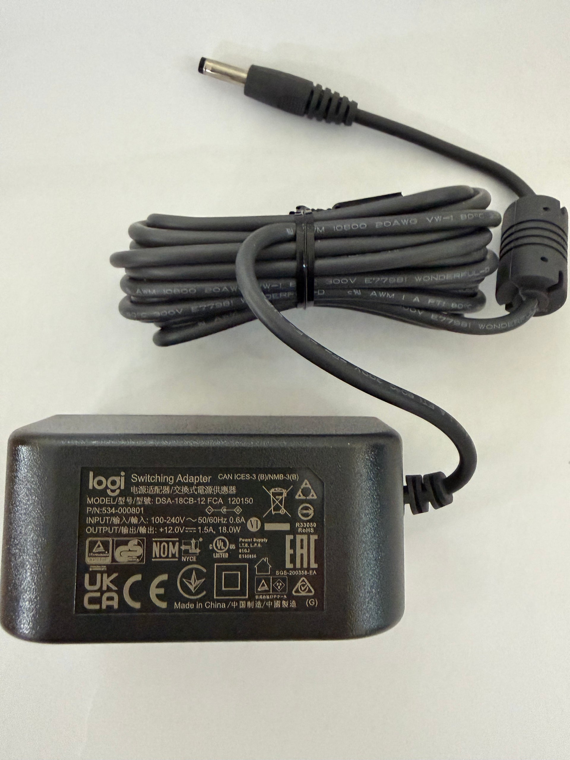 Logitech Power Adapter for PTZ Pro2 Camera, Group, Connect and Meetup Systems