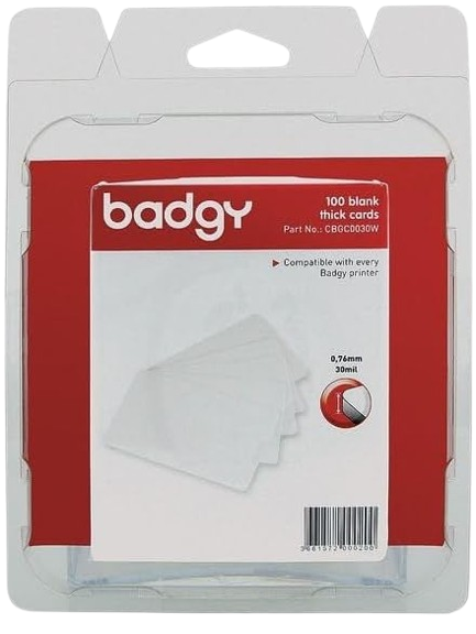 Plastic PVC Cards - Thick (0.76 mm – 30 mil) 100 Pack
