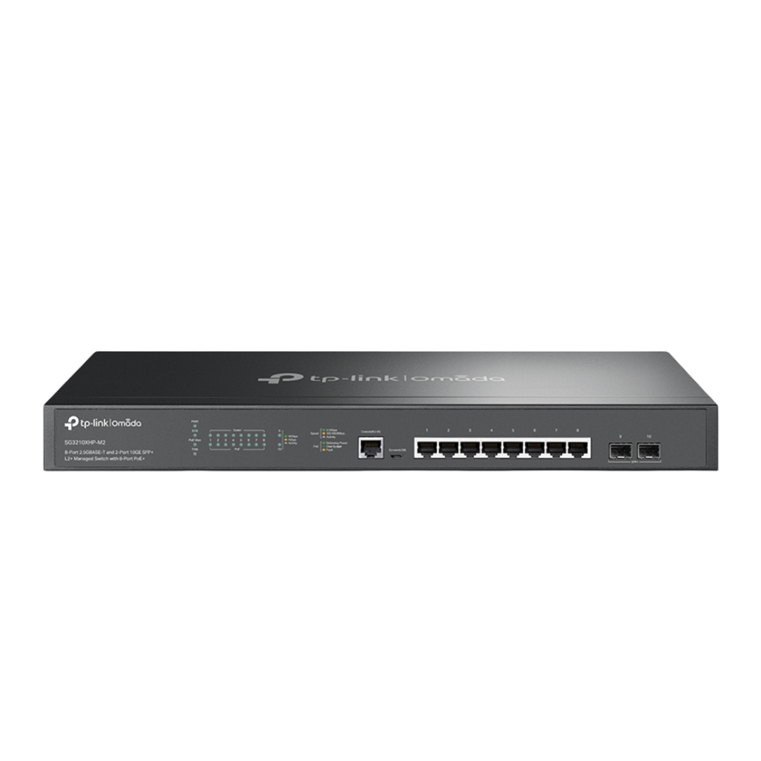 SG3210XHP-M2 - Omada 8-Port 2.5GBASE-T and 2-Port 10GE SFP+ L2+ Managed Switch with 8-Port PoE+