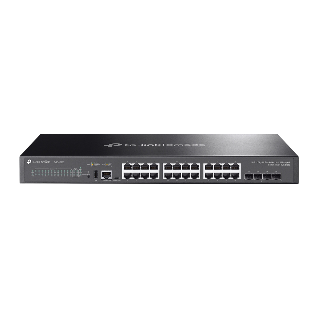 SG5428X - Omada 24-Port Gigabit Stackable Lite L3 Managed Switch with 4× 10G Slots