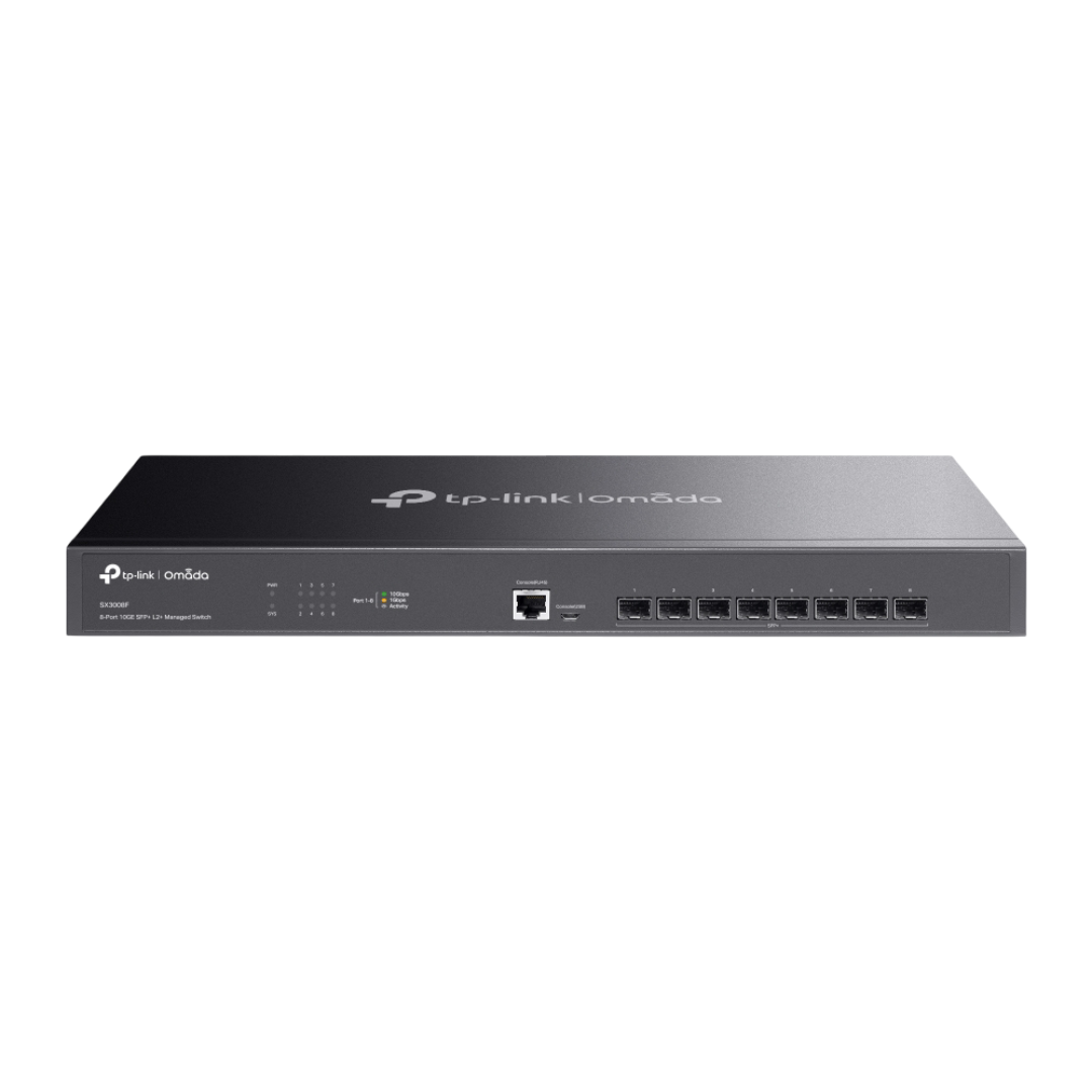 SX3008F – Omada 8-Port 10GE SFP+ L2+ Managed Switch