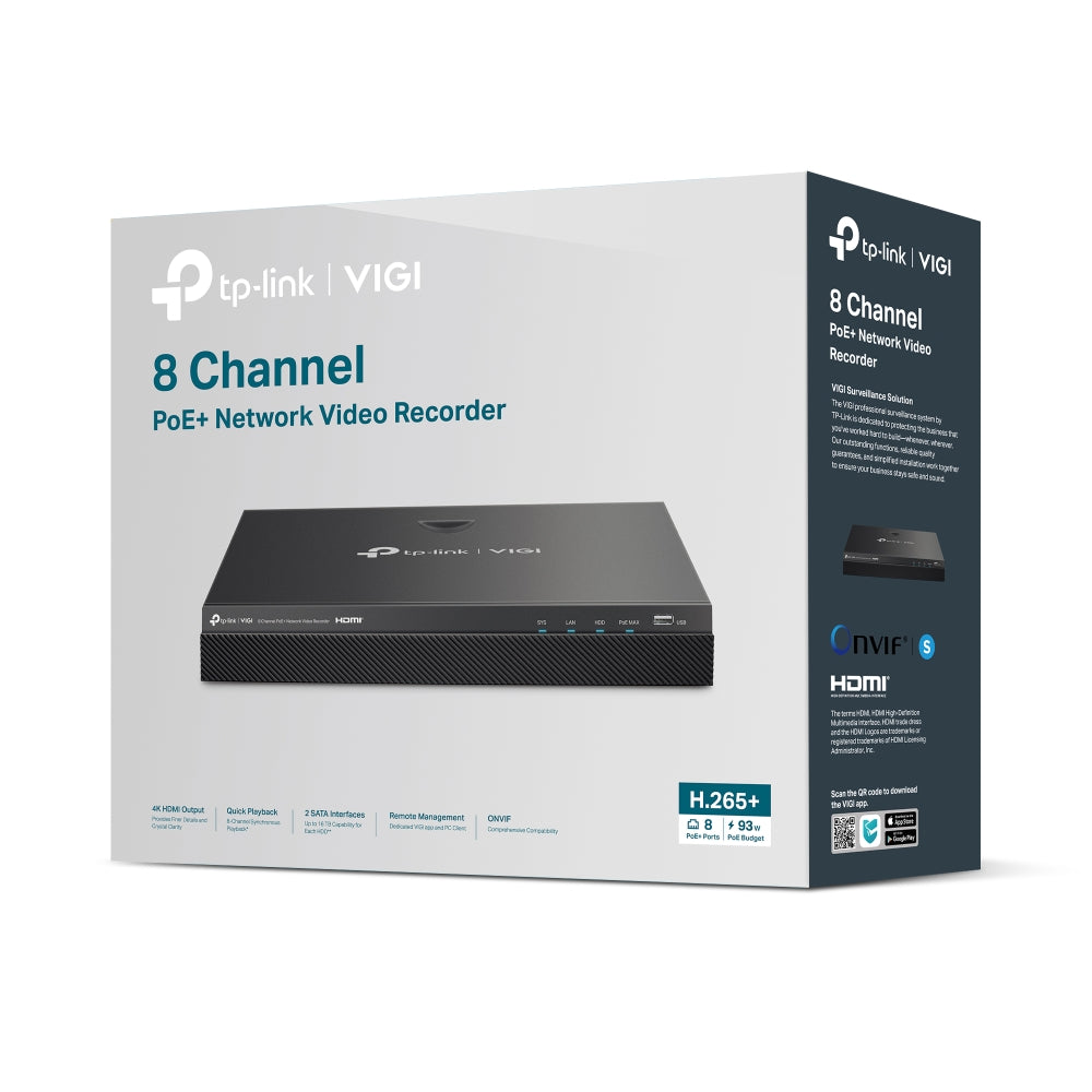VIGI 8 Channel PoE+ Network Video Recorder