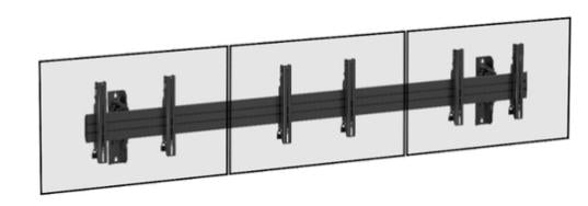 Three Screens Menu Board Wall Mount - BM2303